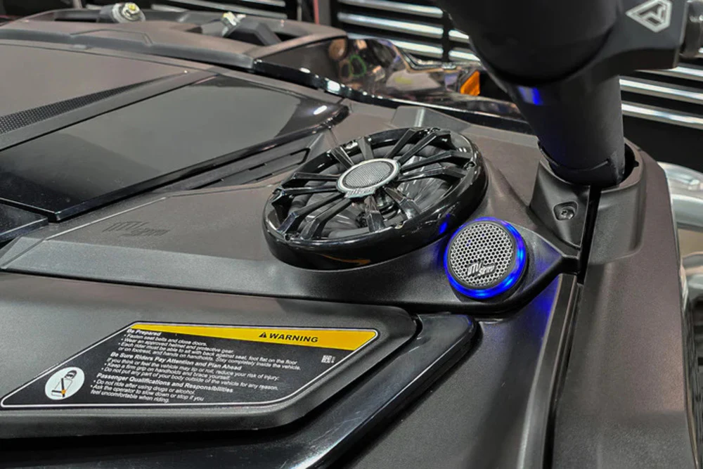 UTV Stereo Can-Am Maverick R 6.5” Dash Panel Speaker Mounts - Image 5