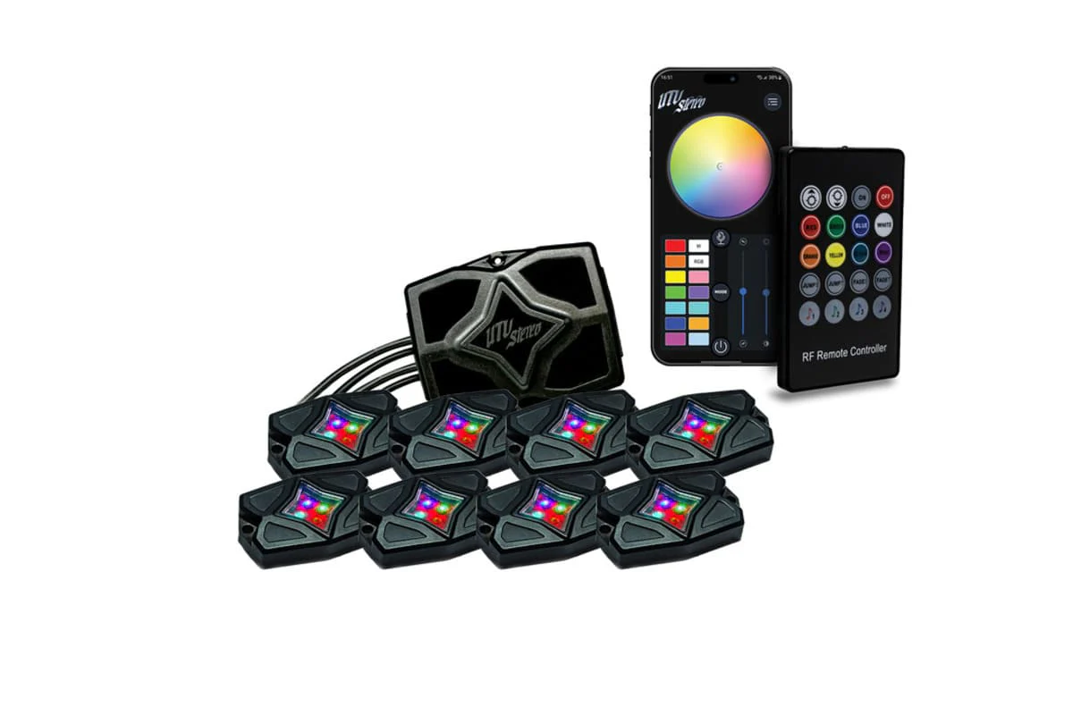 UTV Stereo RGBW Rock Light Kit - 8PCS - Image 6