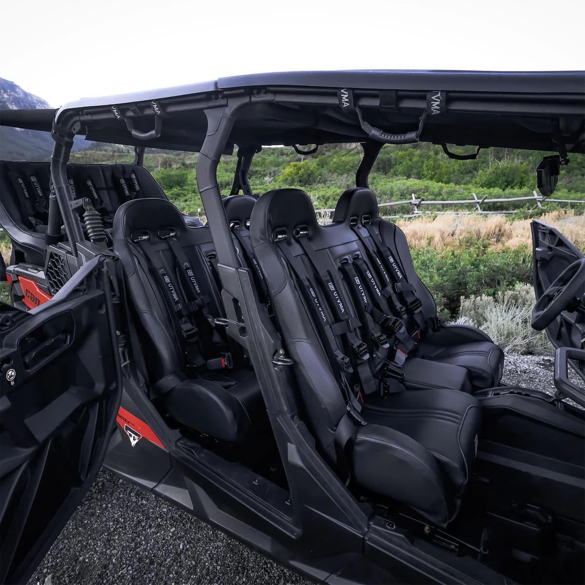 UTVMA '19-'25 Can-Am Maverick Sport Max Front Bench Seat w/ Harnesses - Image 2