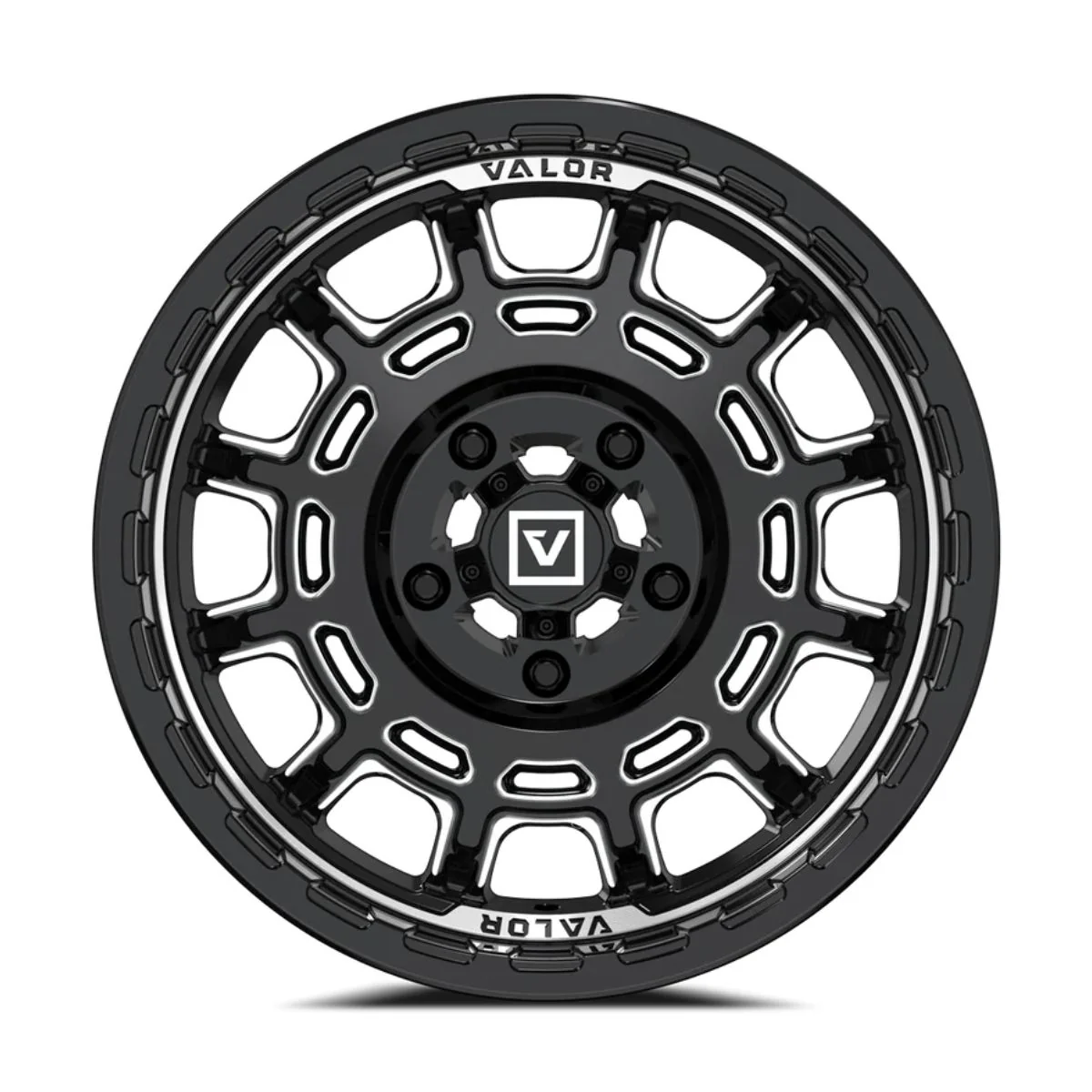Valor Offroad V17 UTV Wheel - Gloss Black Milled - Image 2