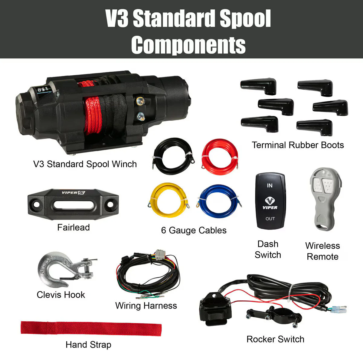 Viper V3 Standard Spool UTV Winch - Image 2