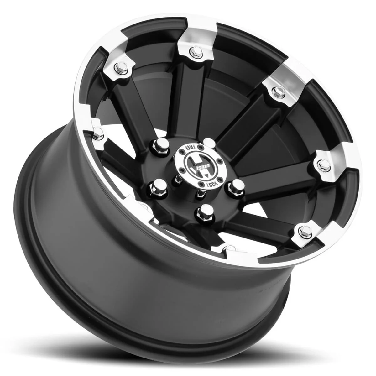Vision Wheel 5 Lug 393 Lock Out - Matte Black Machined Lip - Image 2