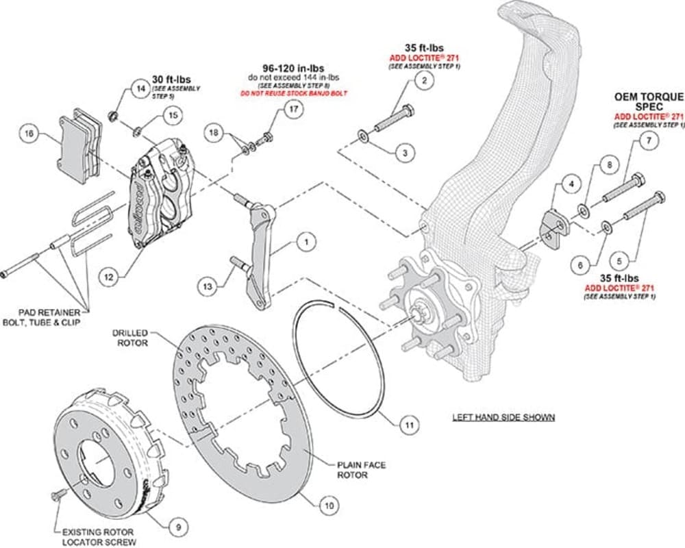 Wilwood Can-Am Maverick R Front Drilled Steel Brake Kit - Black - Image 3
