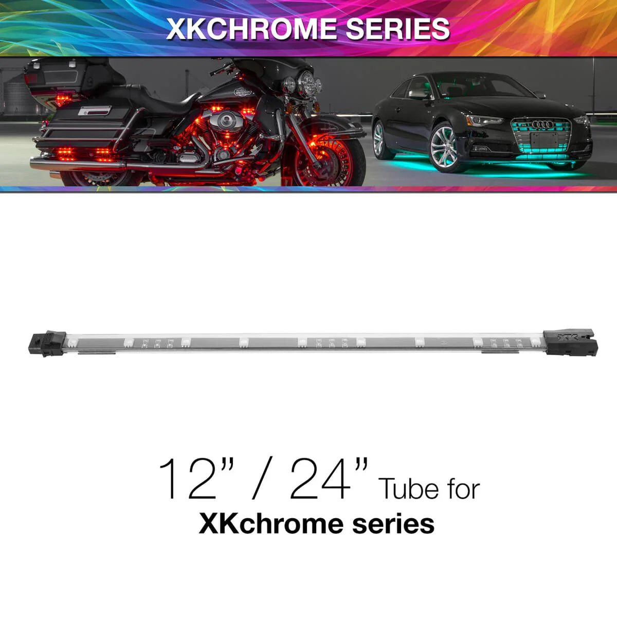 XK Glow 12" XKchrome & 7 Color LED Tube - Image 2