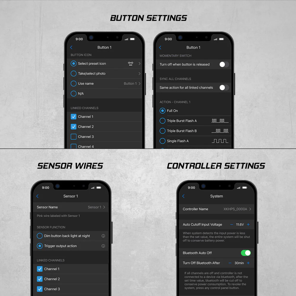 XK Glow XKCommand App Controlled Off Road Switch Panel - Image 6